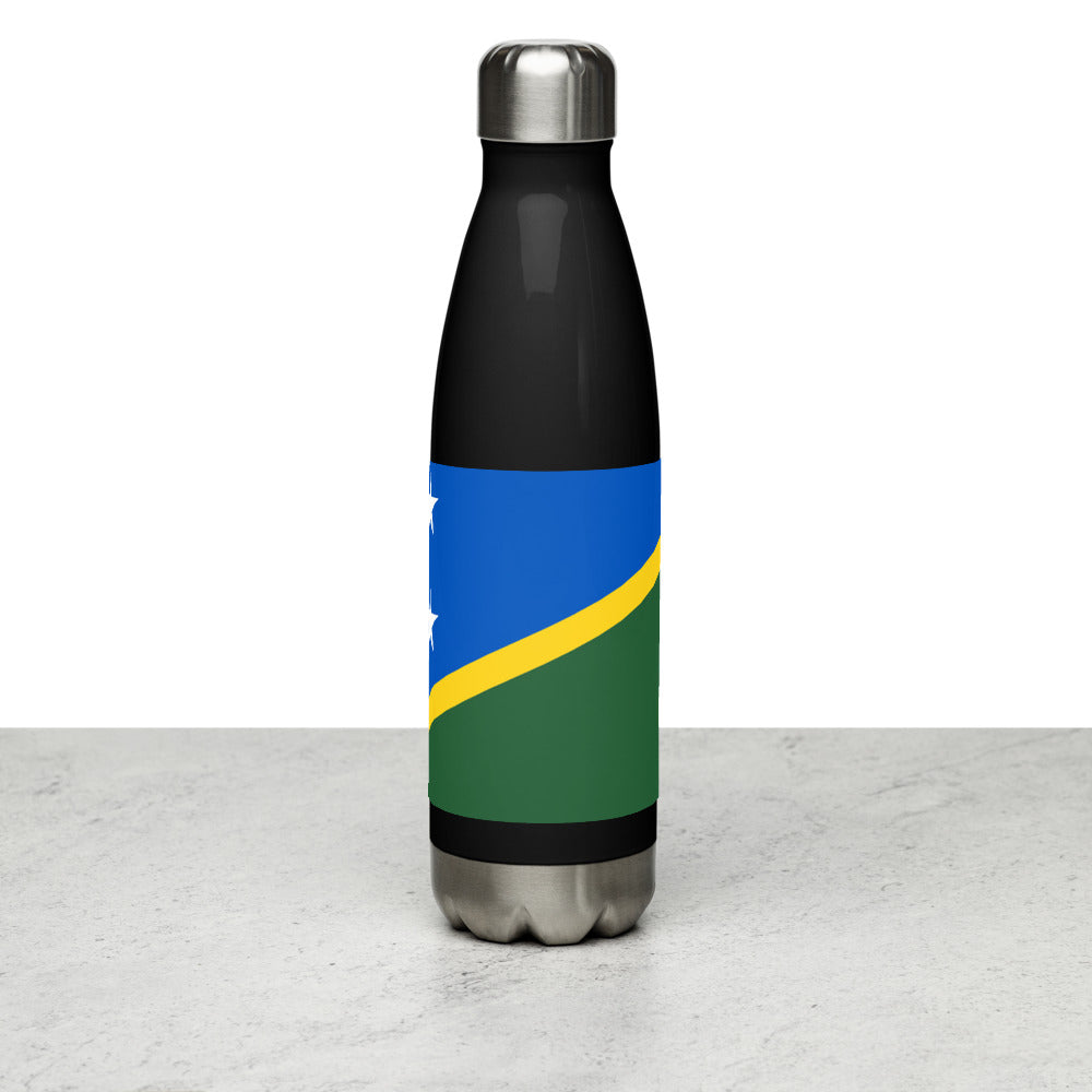National Flag Water Bottles - Collection 4 Solomon Islands water-bottle-black