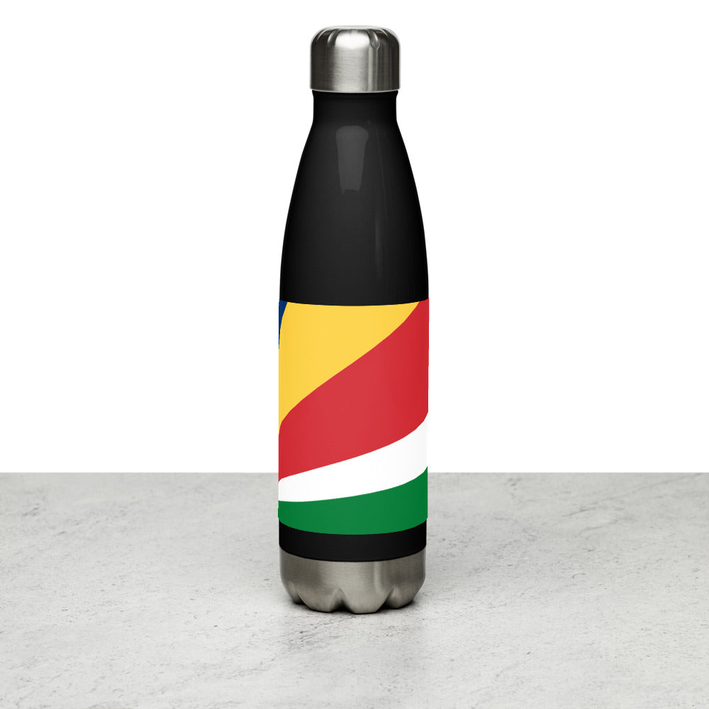 National Flag Water Bottles - Collection 4 Seychelles water-bottle-black