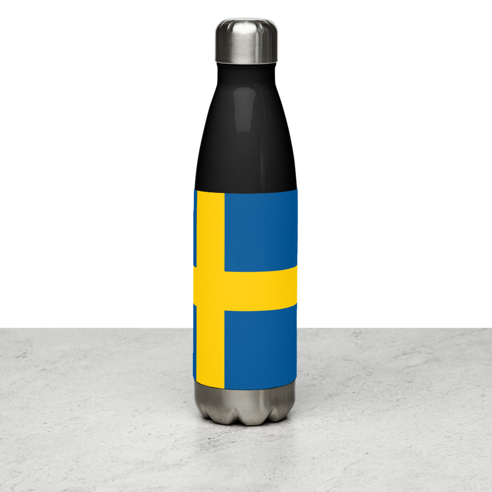 National Flag Water Bottles - Collection 4 Sweden water-bottle-black