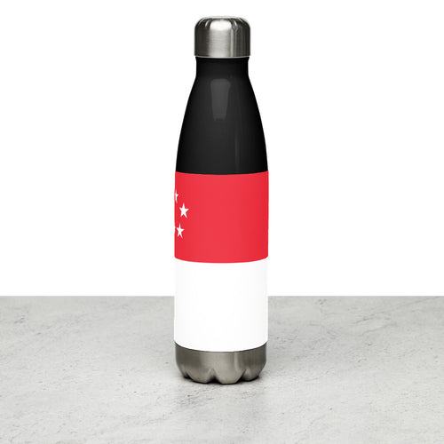 National Flag Water Bottles - Collection 4 Singapore / 17 oz / Black