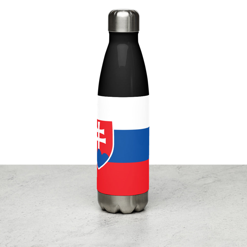 National Flag Water Bottles - Collection 4 Slovakia water-bottle-black