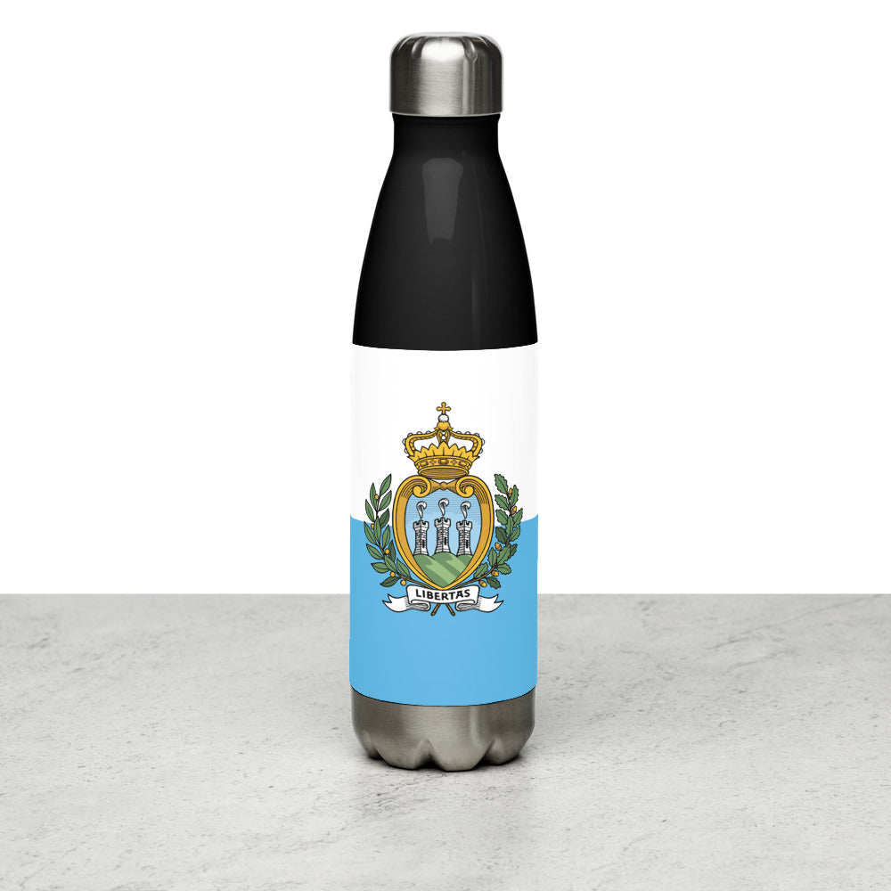 National Flag Water Bottles - Collection 4 San Marino water-bottle-black