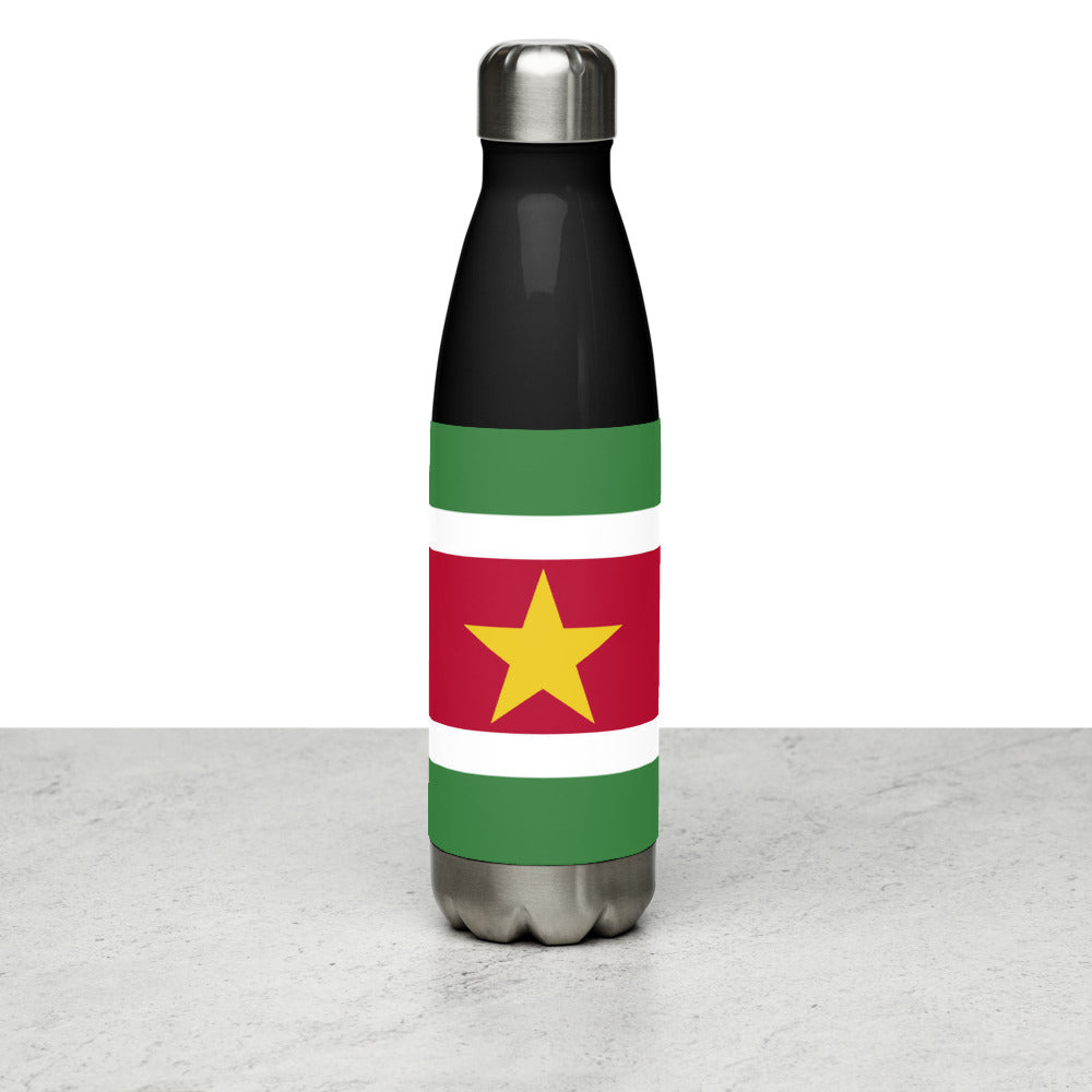 National Flag Water Bottles - Collection 4 Suriname water-bottle-black