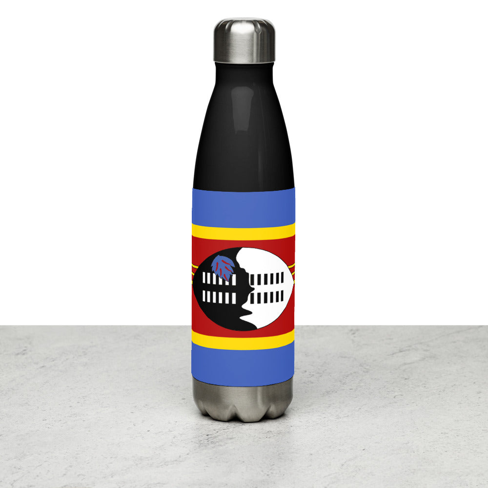National Flag Water Bottles - Collection 4 Eswatini water-bottle-black