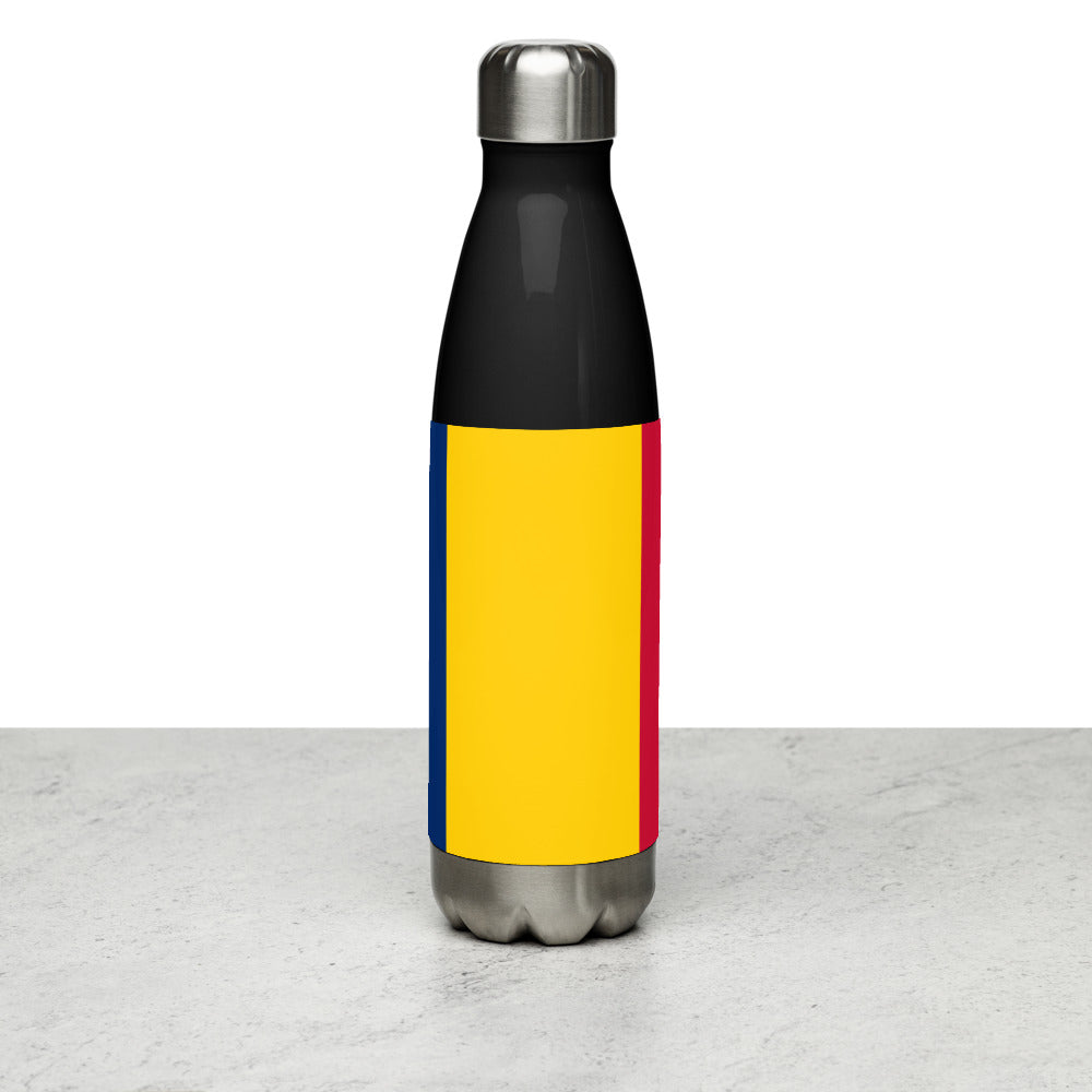 National Flag Water Bottles - Collection 4 Chad water-bottle-black