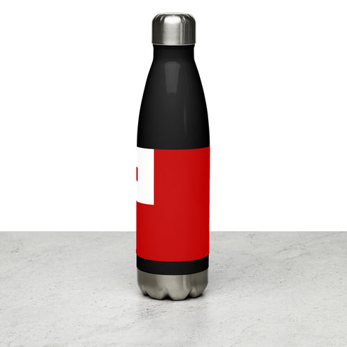 National Flag Water Bottles - Collection 4 Tonga / 17 oz / Black
