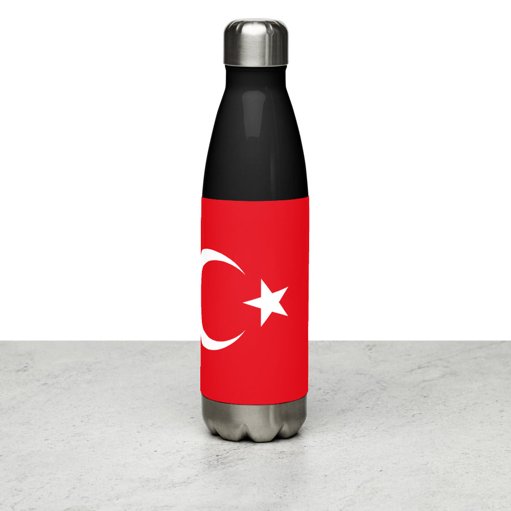 National Flag Water Bottles - Collection 4 Turkey water-bottle-black