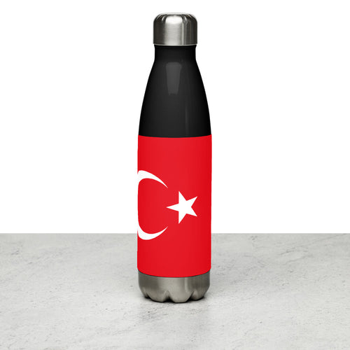 National Flag Water Bottles - Collection 4 Turkey / 17 oz / Black