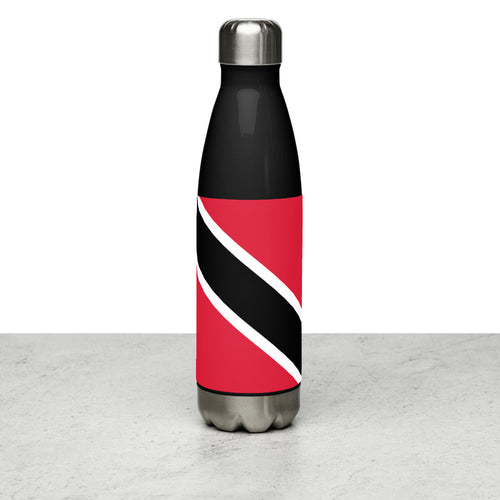 National Flag Water Bottles - Collection 4 Trinidad & Tobago / 17 oz / Black