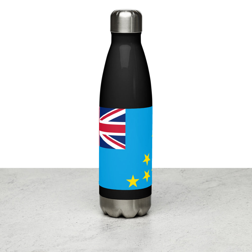 National Flag Water Bottles - Collection 4 Tuvalu water-bottle-black