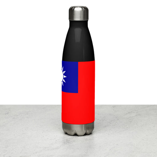 National Flag Water Bottles - Collection 4 Taiwan / 17 oz / Black