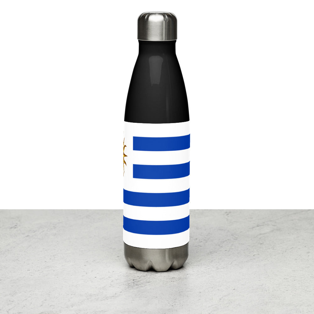National Flag Water Bottles - Collection 4 Uruguay water-bottle-black