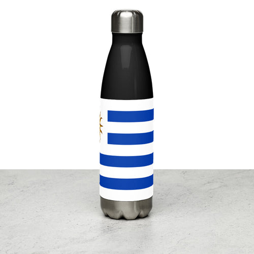 National Flag Water Bottles - Collection 4 Uruguay / 17 oz / Black