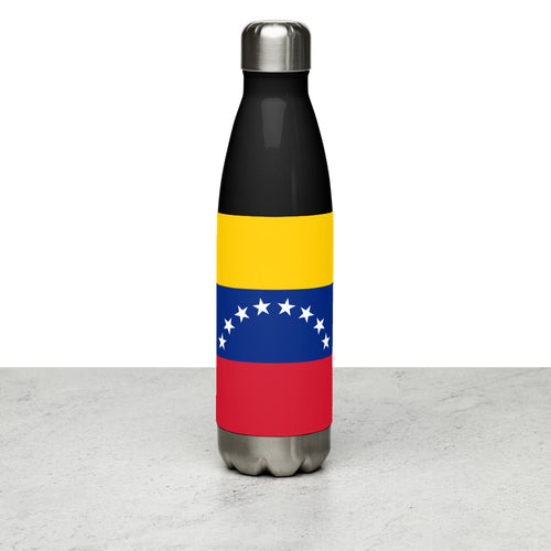 National Flag Water Bottles - Collection 4 Venezuela / 17 oz / Black
