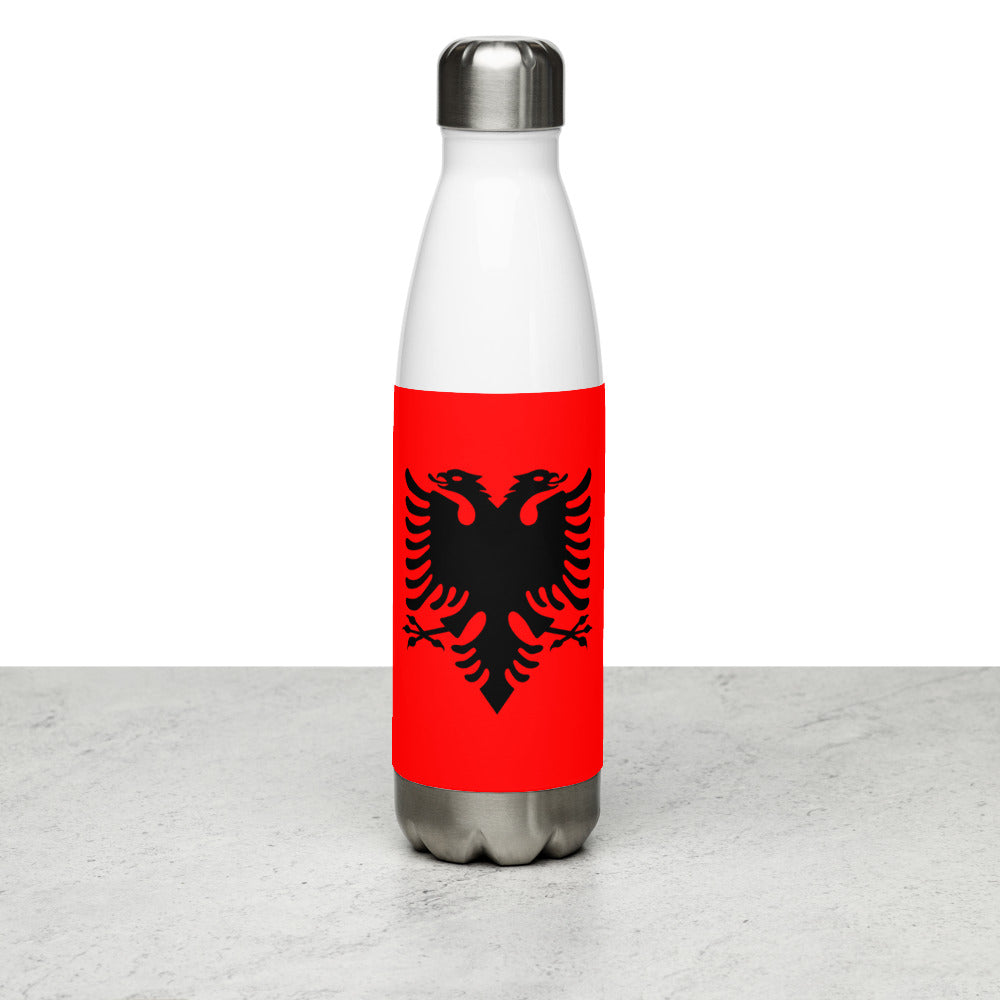 National Flag Water Bottles - Collection 1 Albania water-bottle-white