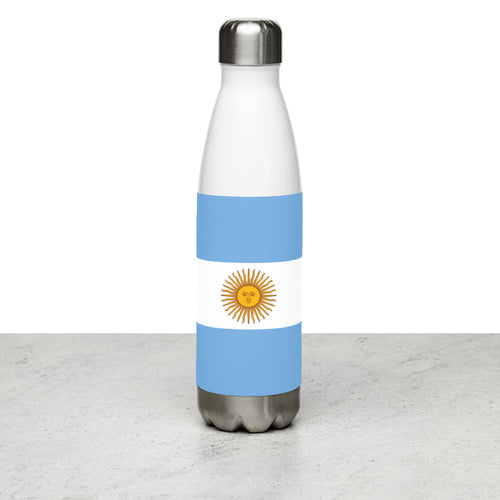 National Flag Water Bottles - Collection 1 Argentina / 17 oz / White