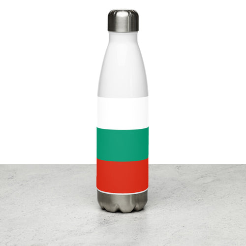 National Flag Water Bottles - Collection 1 Bulgaria / 17 oz / White