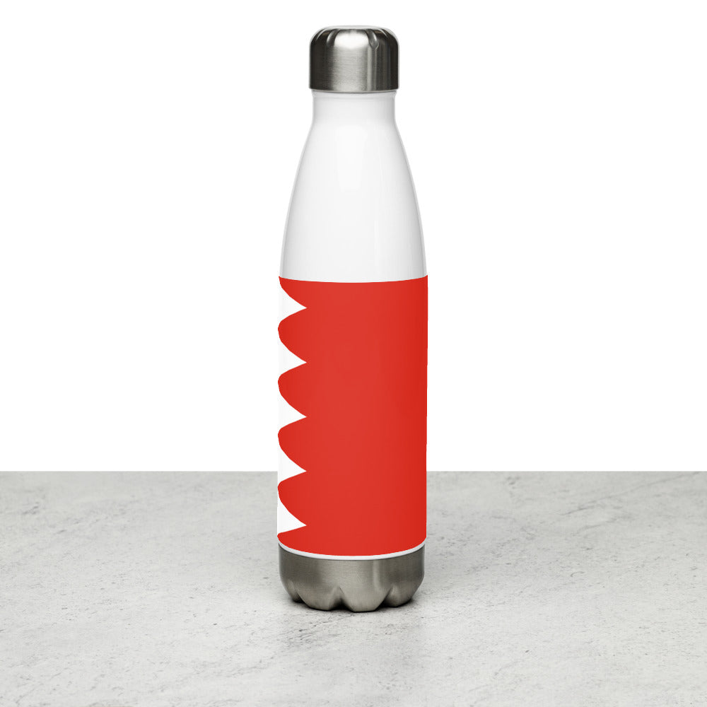 National Flag Water Bottles - Collection 1 Bahrain water-bottle-white