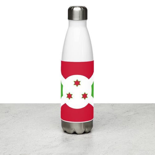 National Flag Water Bottles - Collection 1 Burundi / 17 oz / White