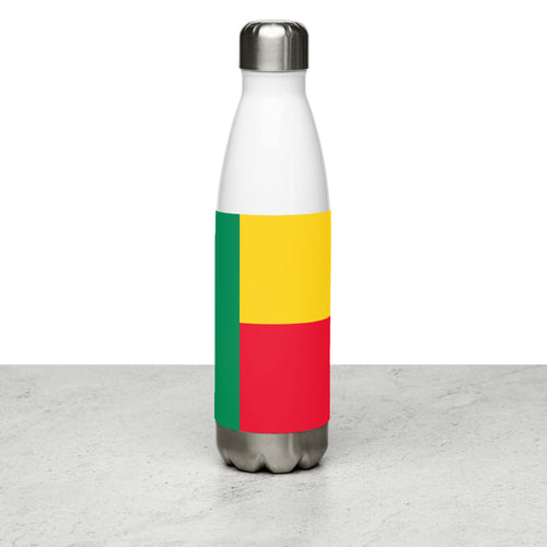 National Flag Water Bottles - Collection 1 Benin / 17 oz / White