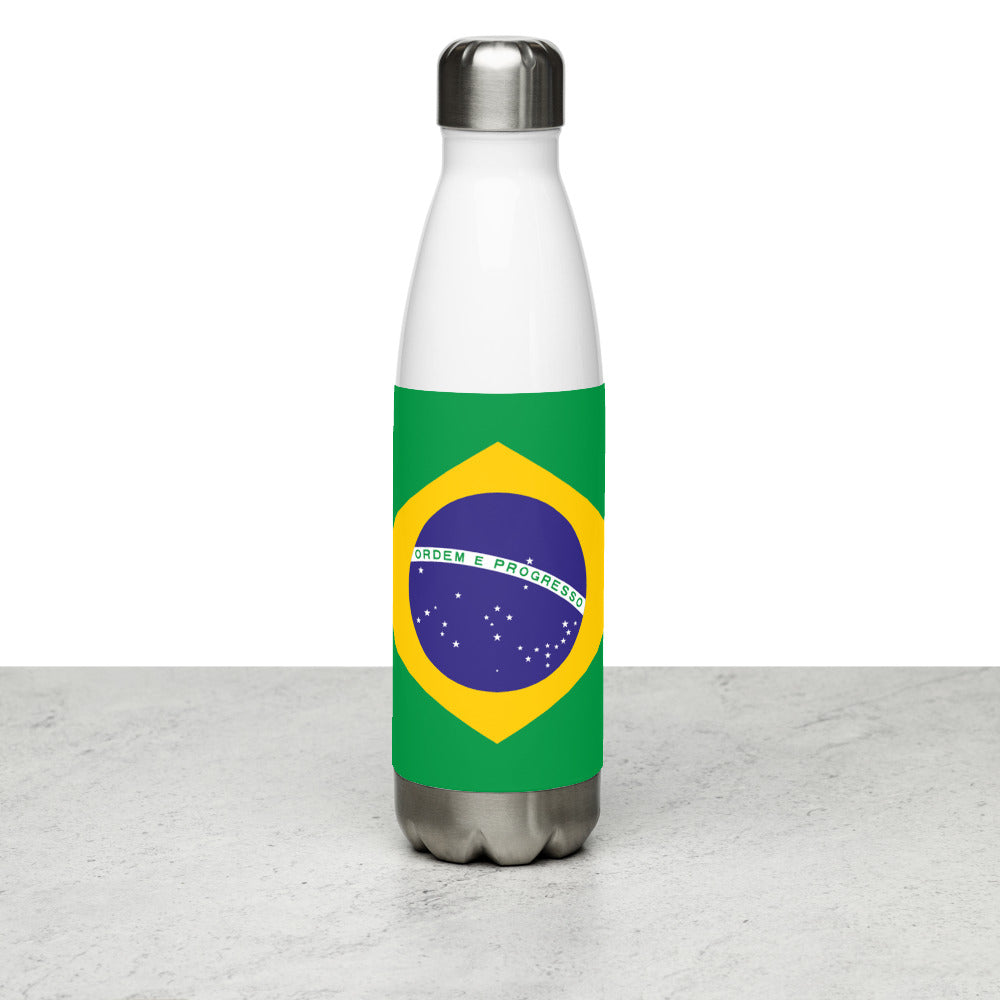 National Flag Water Bottles - Collection 1 Brazil water-bottle-white