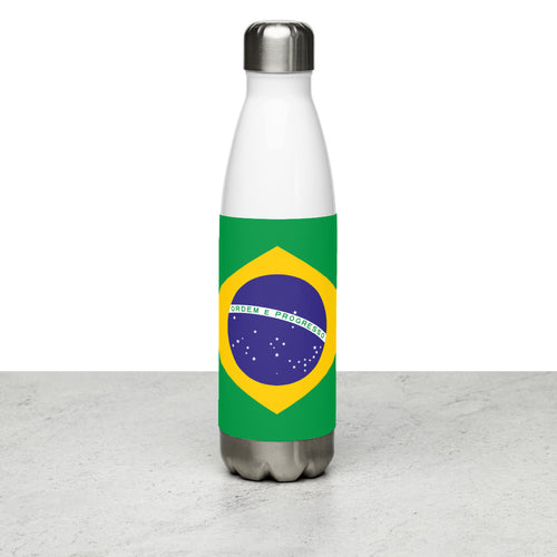 National Flag Water Bottles - Collection 1 Brazil / 17 oz / White