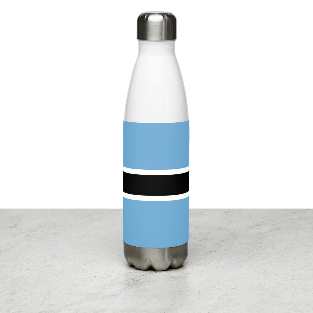 National Flag Water Bottles - Collection 1 Botswana water-bottle-white