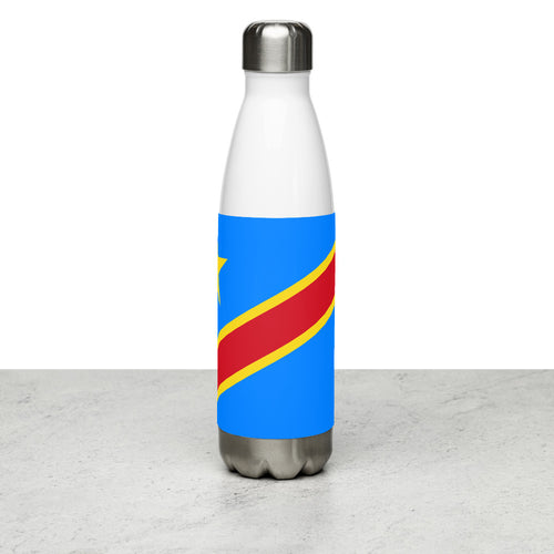 National Flag Water Bottles - Collection 1 Democratic Republic of the Congo / 17 oz / White
