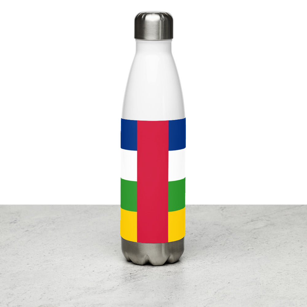 National Flag Water Bottles - Collection 1 Central African Republic water-bottle-white