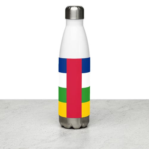National Flag Water Bottles - Collection 1 Central African Republic / 17 oz / White