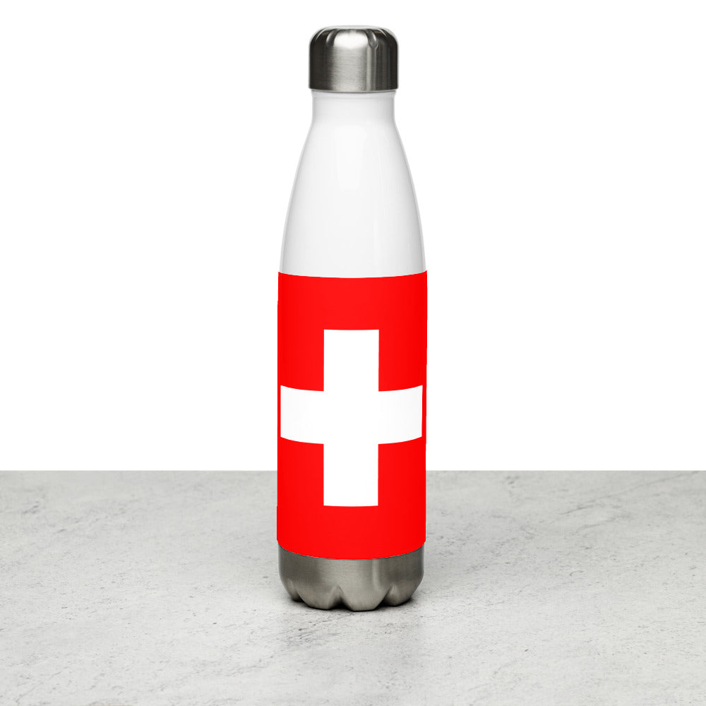 National Flag Water Bottles - Collection 1 Switzerland water-bottle-white