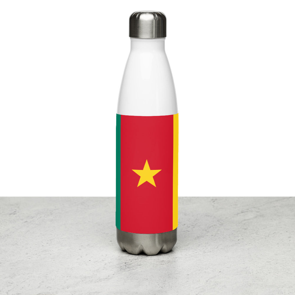 National Flag Water Bottles - Collection 1 Cameroon water-bottle-white