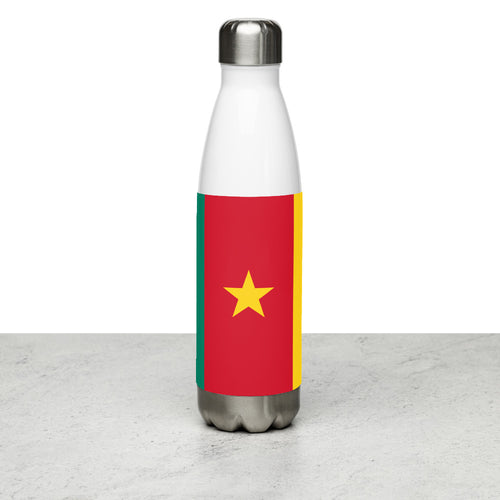 National Flag Water Bottles - Collection 1 Cameroon / 17 oz / White