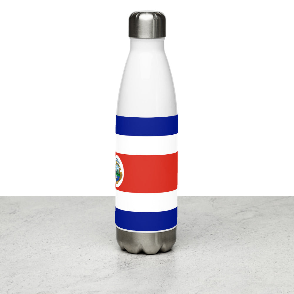 National Flag Water Bottles - Collection 1 Costa Rica water-bottle-white