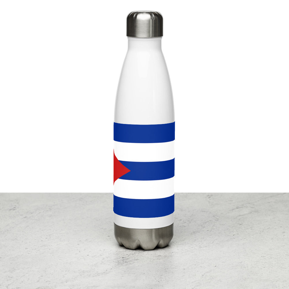 National Flag Water Bottles - Collection 1 Cuba water-bottle-white