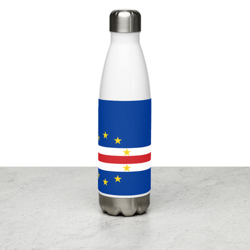 National Flag Water Bottles - Collection 1 Cape Verde / 17 oz / White