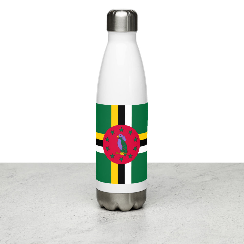 National Flag Water Bottles - Collection 1 Dominica water-bottle-white
