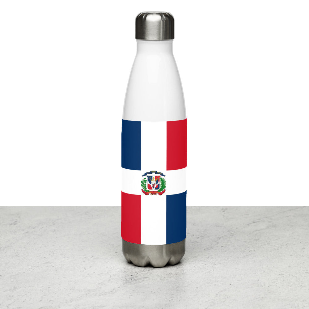 National Flag Water Bottles - Collection 1 Dominican Republic water-bottle-white