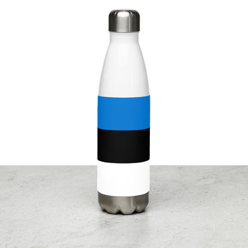 National Flag Water Bottles - Collection 2 Estonia / 17 oz / White