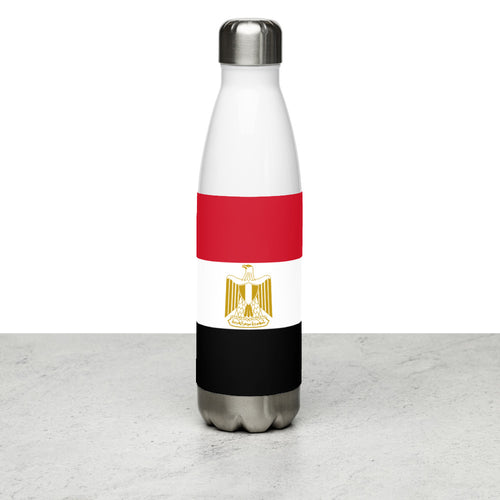 National Flag Water Bottles - Collection 2 Egypt / 17 oz / White