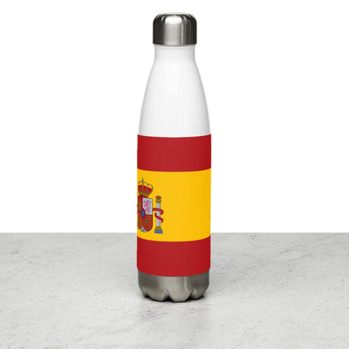 National Flag Water Bottles - Collection 2 Spain / 17 oz / White