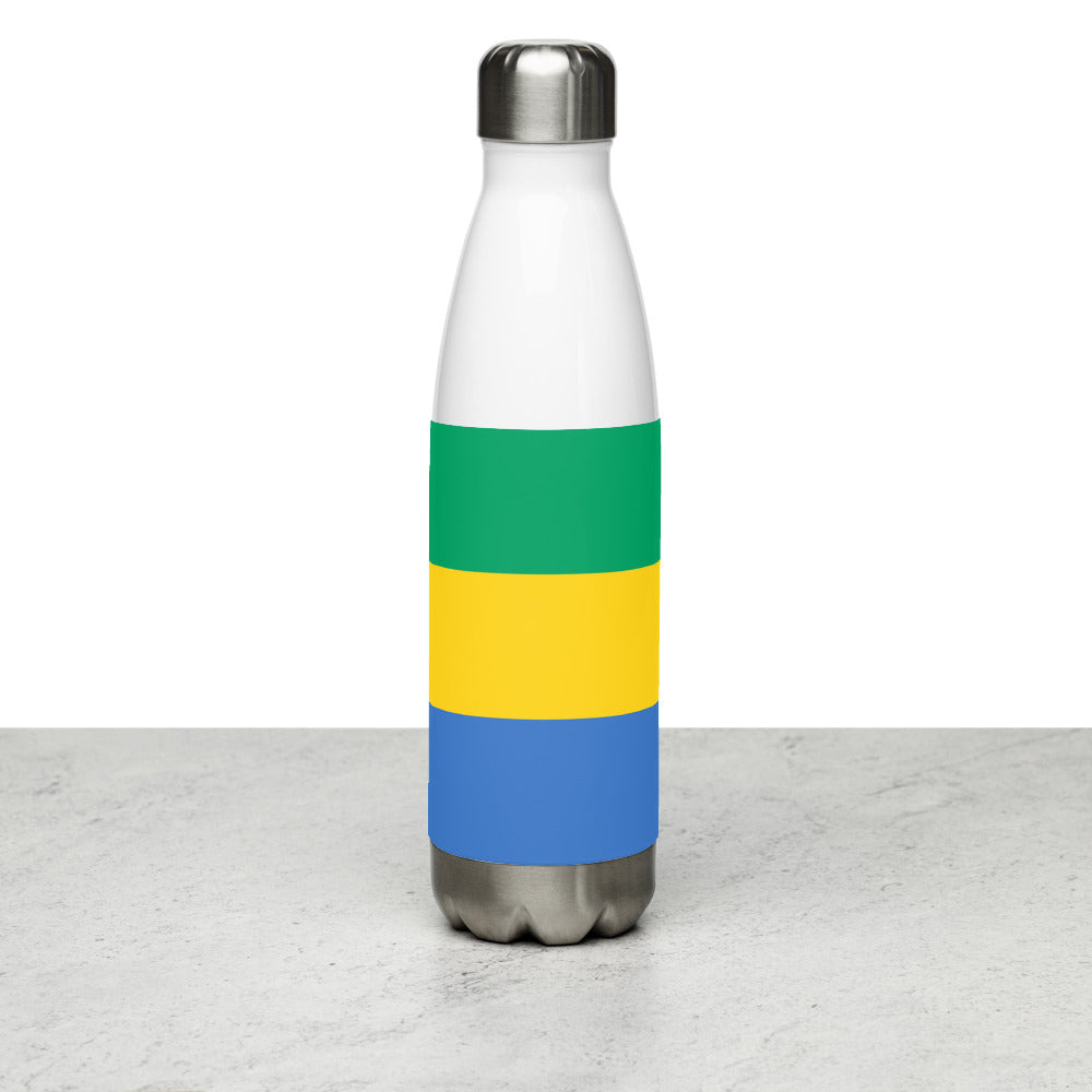 National Flag Water Bottles - Collection 2 Gabon water-bottle-white