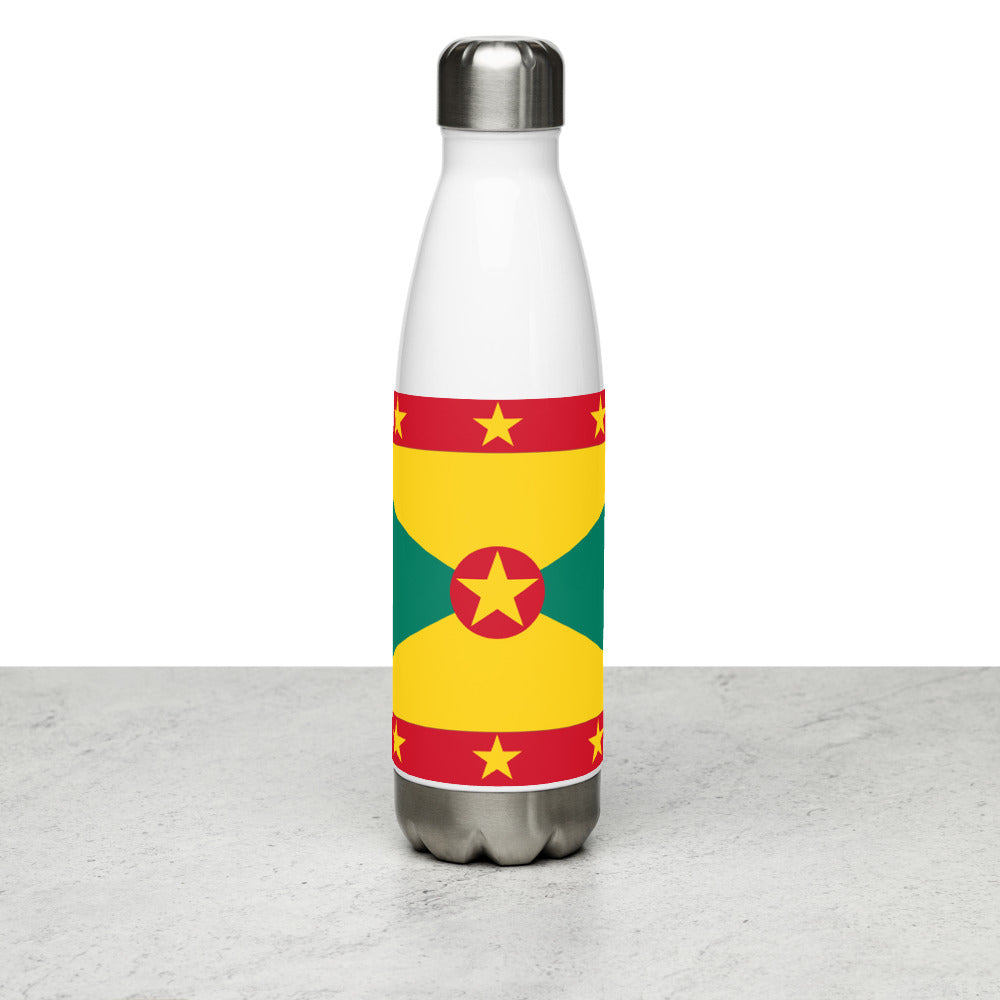 National Flag Water Bottles - Collection 2 Grenada water-bottle-white