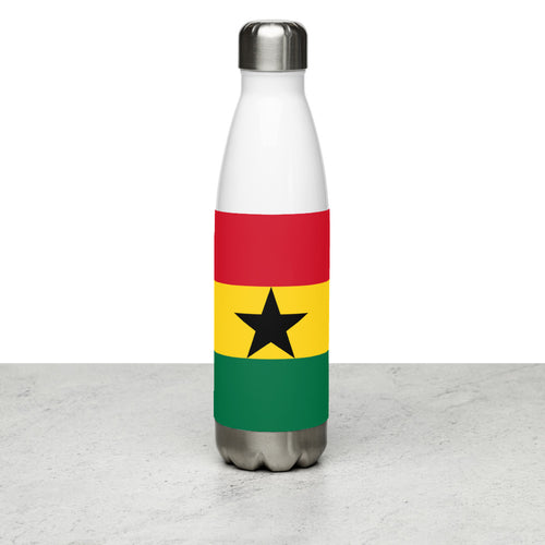 National Flag Water Bottles - Collection 2 Ghana / 17 oz / White