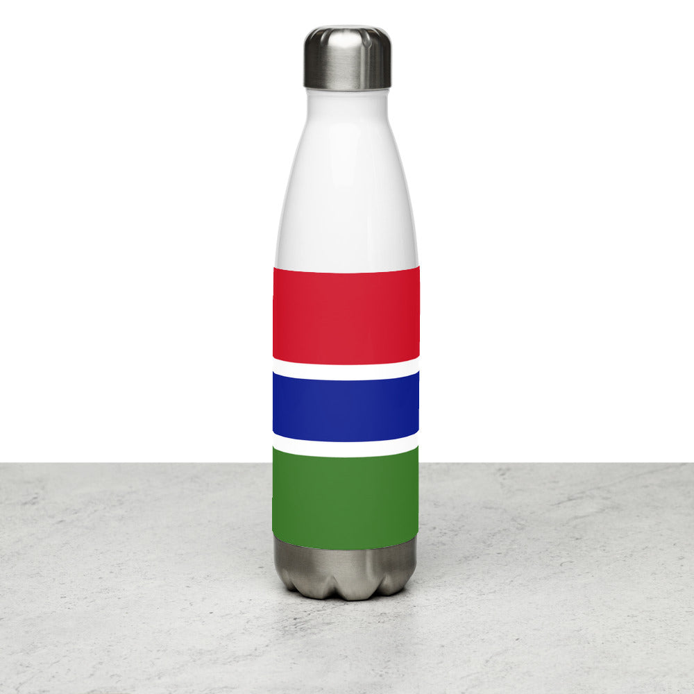 National Flag Water Bottles - Collection 2 Gambia water-bottle-white