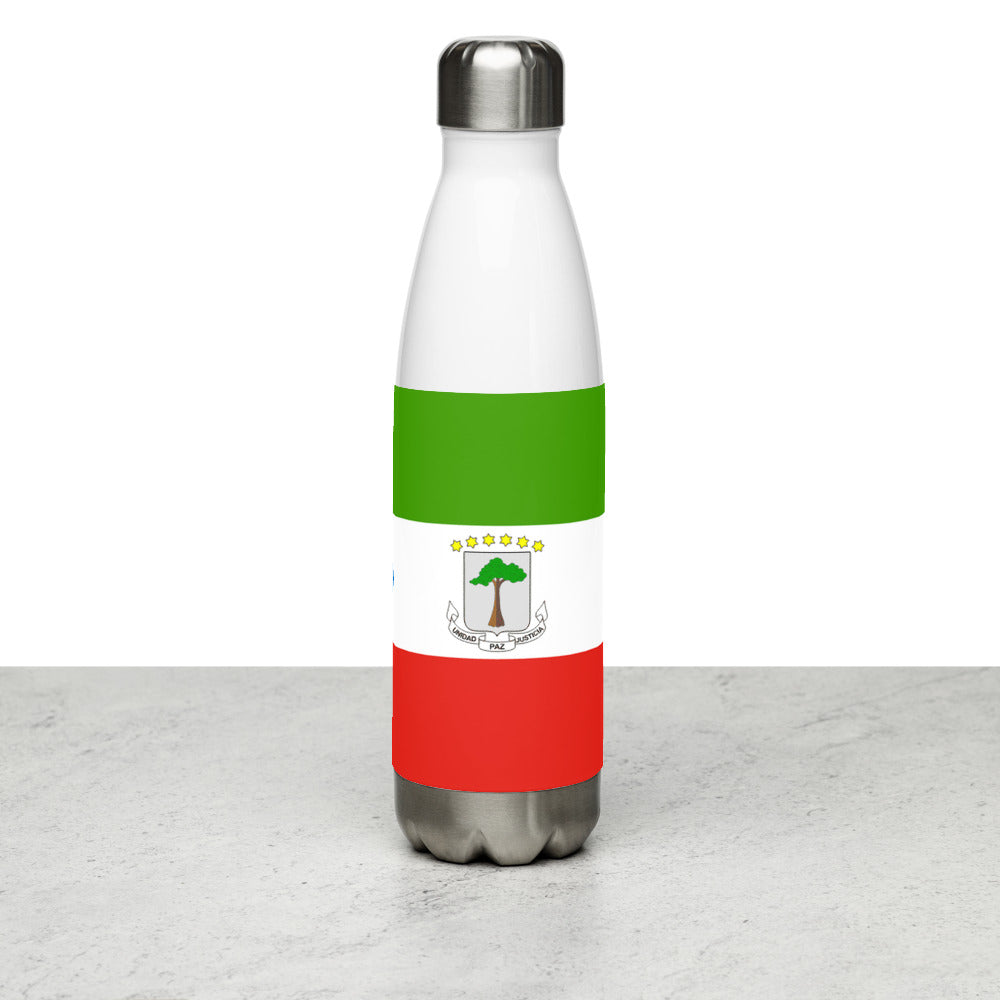 National Flag Water Bottles - Collection 2 Equatorial Guinea water-bottle-white