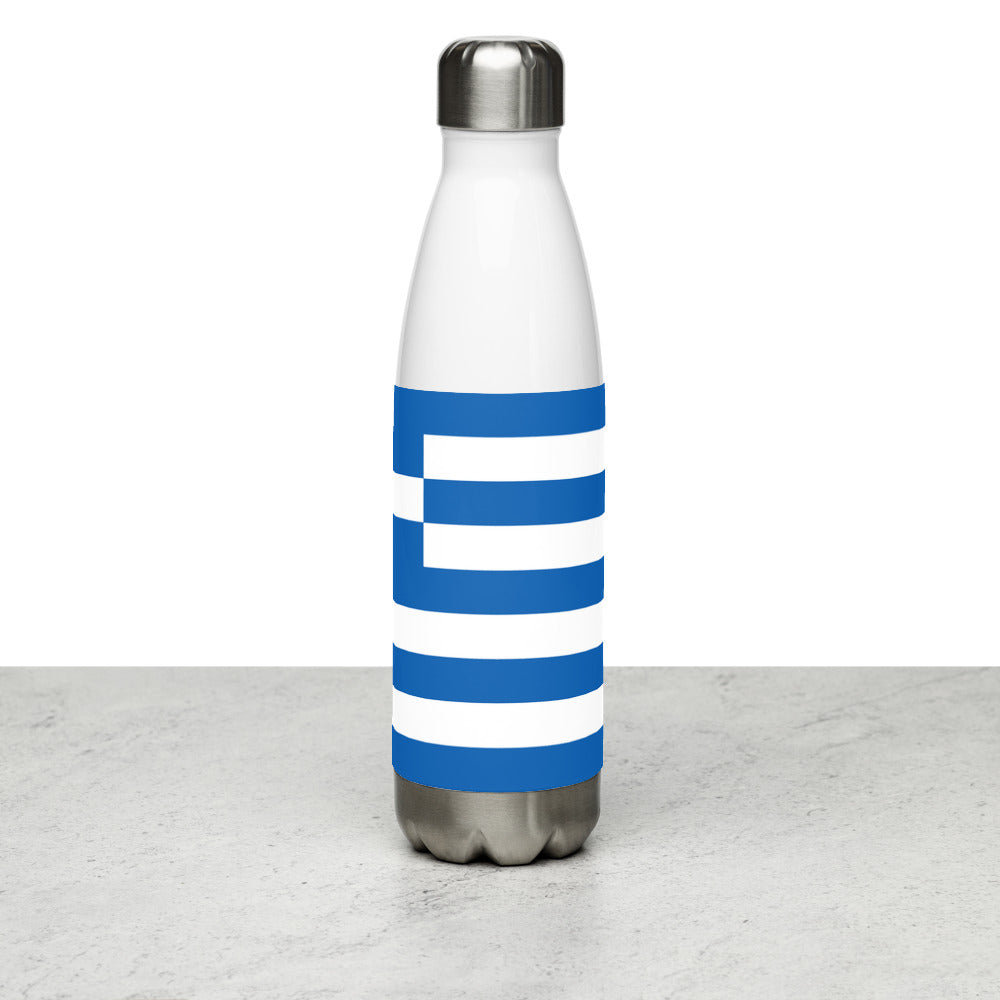 National Flag Water Bottles - Collection 2 Greece water-bottle-white