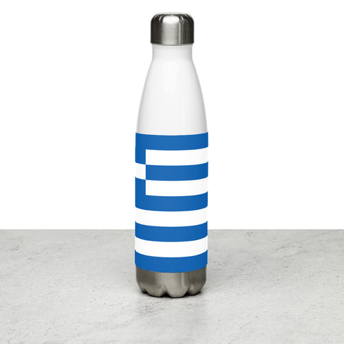 National Flag Water Bottles - Collection 2 Greece / 17 oz / White