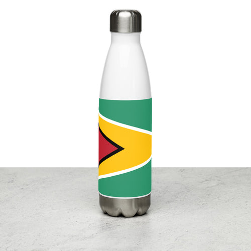 National Flag Water Bottles - Collection 2 Guyana / 17 oz / White
