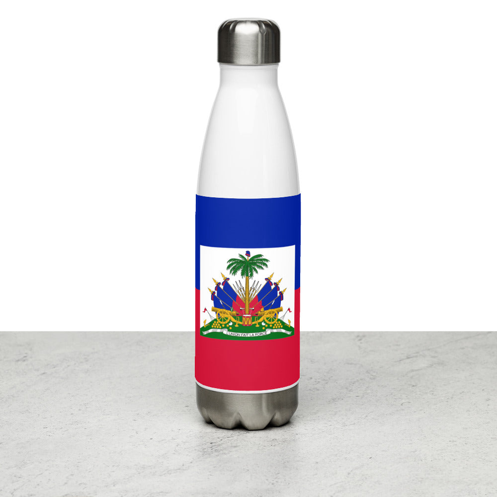 National Flag Water Bottles - Collection 2 Haiti water-bottle-white